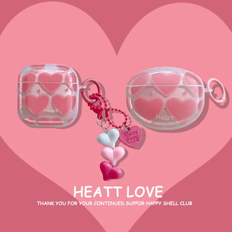 Love Heart Case for HUAWEI FreeBuds 7i 5i 6i 5 4i Protective headset Cover for FreeClip Free Buds Pro 2 3 4 Pro2 Pro3 Pro4 SE3