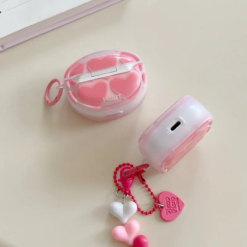 Love Heart Case for HUAWEI FreeBuds 7i 5i 6i 5 4i Protective headset Cover for FreeClip Free Buds Pro 2 3 4 Pro2 Pro3 Pro4 SE3
